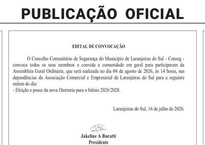 LS: Eleição do Conseg será dia 4